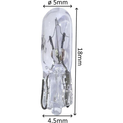 10 pcs T5 12V 1.2W DAshboard Light Bulbs.