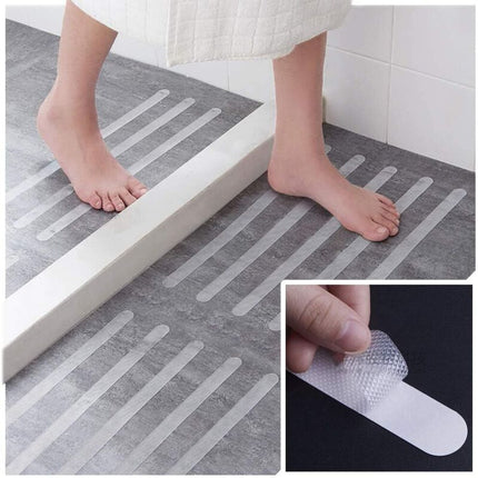 24 Pieces Non-Slip Stickers Shower Stickers Bath Safety Strips Transparent Self-Adhesive Anti-Slip Strips Stickers For.