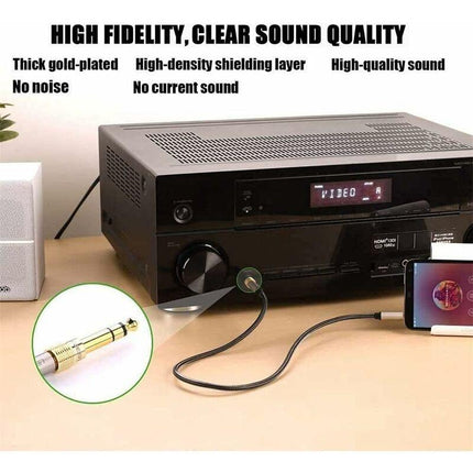 6.35Mm Male To 3.5Mm Female Jack Adapter, Headphone Audio Jack For Audio Mixer/Electric Piano/Keyboard.