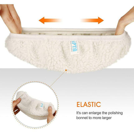Polishing Bonnet, 5 Pieces (230-250Mm) Polishing Bonnets Electric Bonnets For Car Wool Bonnet Waxing Pads For Most Car.