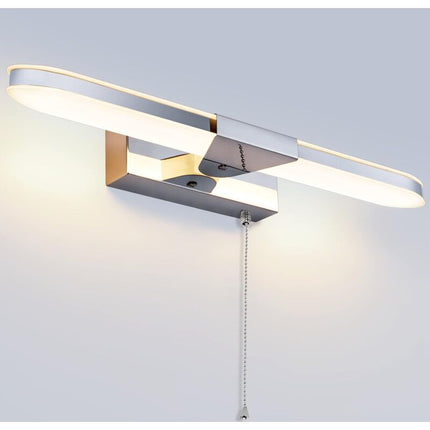 LED Bathroom Mirror Light 40Cm LED Mirror Light Wall Lamp Bathroom Mirror Light With Pull Switch 3000K 920Lm 8W Ip44.