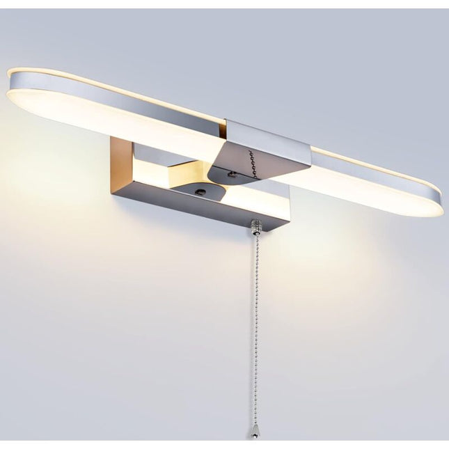 LED Bathroom Mirror Light 40Cm LED Mirror Light Wall Lamp Bathroom Mirror Light With Pull Switch 3000K 920Lm 8W Ip44.