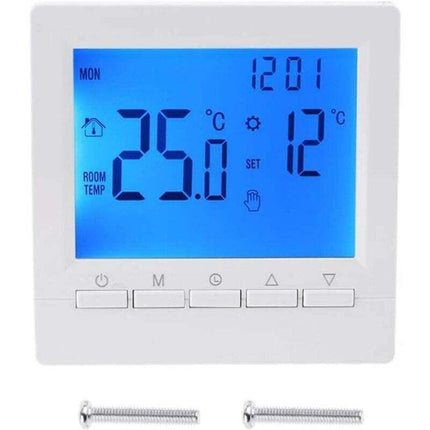 Digital Heating Thermostat 2-Wire Connection With Programming 6 Working DAys And 2 Weekend Periods.