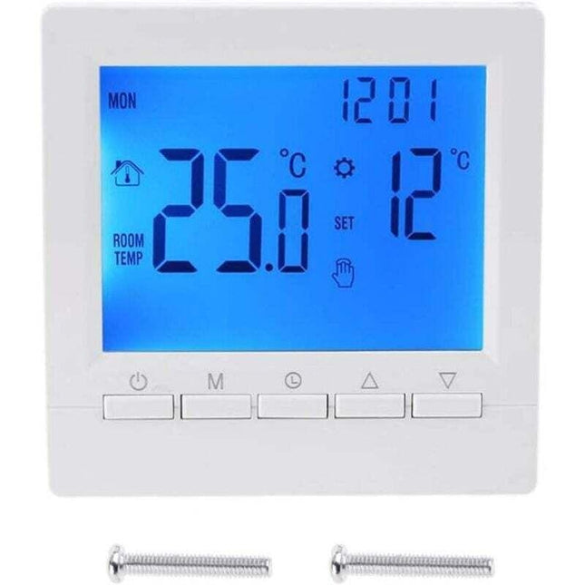 Digital Heating Thermostat 2-Wire Connection With Programming 6 Working DAys And 2 Weekend Periods.