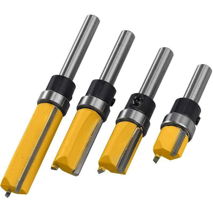 4 pcs 1/4" Wood ROuter Bit Copy Cutter (4 Sizes) High Quality Alloy Steel Blade 10Mm, 20Mm, 25Mm, 38Mm For Solid Wood,.