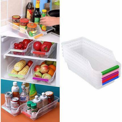 Fridge Organizer, Refrigerator Organizer, Stackable Fridge Basket, Plastic Storage Basket For Home Kitchen Collection.