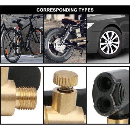 2 pcs Car Tire Valve Adapter, Inflator Nozzle, Adapter, Threaded Replacement Pump Head With Double Valve, For Car,.