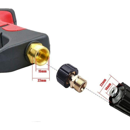Pressure Washer Connector, M22 X 15Mm Female Thread To M22 X 14Mm Male Thread Quick Connect Pressure Washer Adapter.