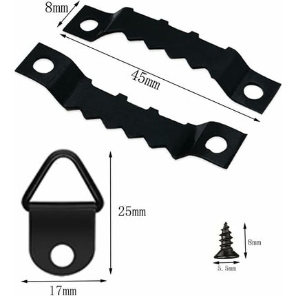 251 Pieces Picture Frame Hangers Picture Hanging Kit Photo Frame Hangers With Storage Box And 150 Screws Black.