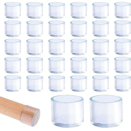 32 pcs 25Mm Clear Plastic ROund Chair Leg Caps Fit For ROund Table And Chair Legs With Diameter 25-27Mm.