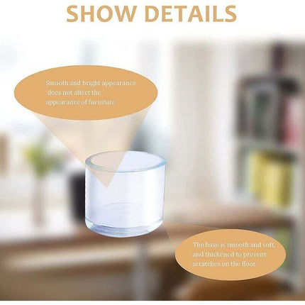 32 pcs 25Mm Clear Plastic ROund Chair Leg Caps Fit For ROund Table And Chair Legs With Diameter 25-27Mm.