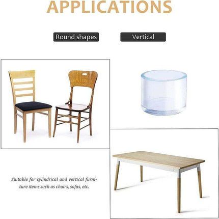 32 pcs 25Mm Clear Plastic ROund Chair Leg Caps Fit For ROund Table And Chair Legs With Diameter 25-27Mm.