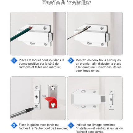 Push To Open 4 Pieces Push Open Push Door Cupboard Magnet Closure For Cabinet Drawer System Magnetic Latch Lock Push.