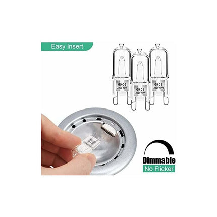 Dimmable G9 Halogen Bulbs 40W 230V Warm White For Microwave Oven Cooker Ceiling Lights Pack Of 12 [Energy Class G].