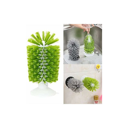 Glass Bottle Brush, Cleaning Brush With Suction Cup, Bar Glass Bottle Cleaner, Kitchen Sink Cleaning Brush.