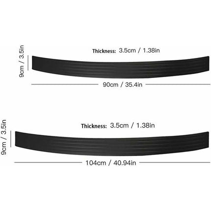 Rear Bumper Protector Guard Universal Black Rubber Anti-Scratch Trunk Door Entry Guards Accessory Trim Cover For.