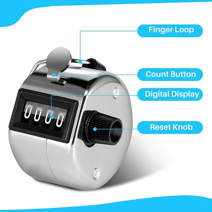 4 Digit Manual Counter Passage Counter For People Counter, Golf Sport, Trainer School.