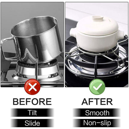 2 pcs Stainless Steel Gas Hob Reducer For Gas Hob, Hob, Hob, Hob, Trivet, Wok Holder, Gas Pot.