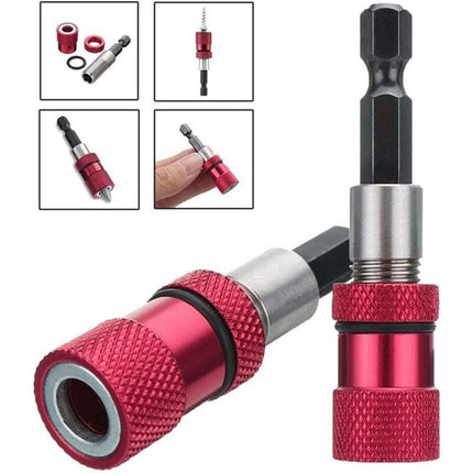 2 pcs Magnetic Bit Holder With Depth Stop 1/4 Inch Screwdriver Chuck Magnetic Drywall Socket Screwdriver Bits For Quick.