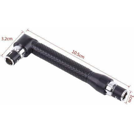 Right Angle Screwdriver, Curved Screwdriver, L-Shaped Wrench, With 10 Bits For Construction Workers.