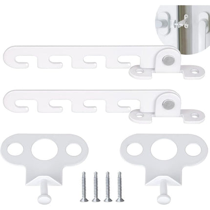 Ersandy Casement Window Restrictor 2 pcs Window Restrictor, Comes With 4 Screws, Window Lock Proof Window Lock To.