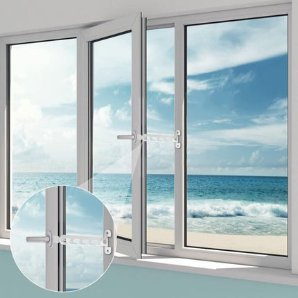 Ersandy Casement Window Restrictor 2 pcs Window Restrictor, Comes With 4 Screws, Window Lock Proof Window Lock To.