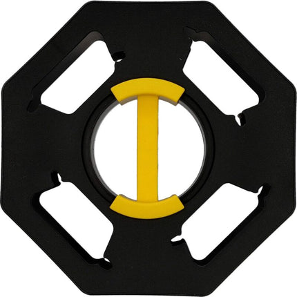Caravan Cable Reel, Manual, Empty, For Camping And Household, Up To 25 M Of Cable, Plastic, Black And Yellow.