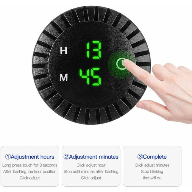 Car LED Clock Touch Clock Waterproof Car Digital Clock 12V/24V Mini LED Digital Clock Mini Motorcycle Clock Diameter.