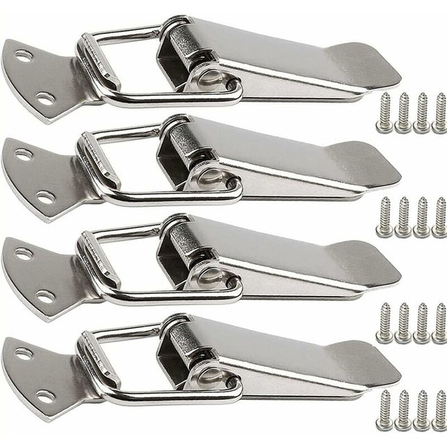 Stainless Steel Tension Clasp With Screws, 56Mm Lever Clasp, Toggle Spring Loaded Latch, Clamp Clip, Box Closure, Lock.