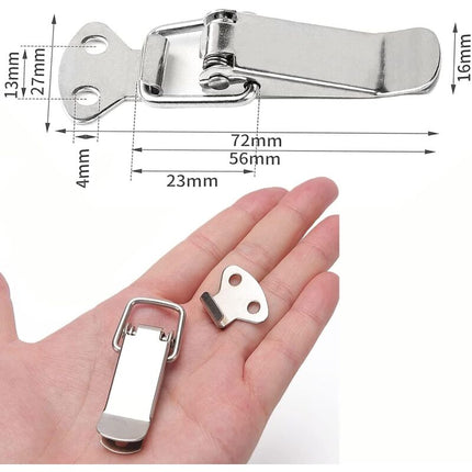 Stainless Steel Tension Clasp With Screws, 56Mm Lever Clasp, Toggle Spring Loaded Latch, Clamp Clip, Box Closure, Lock.
