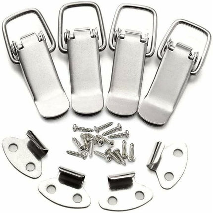 Stainless Steel Tension Clasp With Screws, 56Mm Lever Clasp, Toggle Spring Loaded Latch, Clamp Clip, Box Closure, Lock.