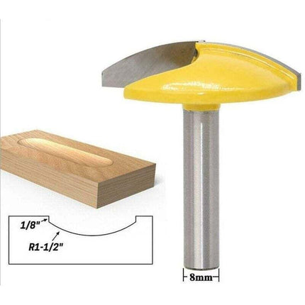 Curved And Horizontal ROuter Bit With 8Mm Shank Carbide Molding Cutter - Professional Wood Cutting Tools（44.2Mm）.