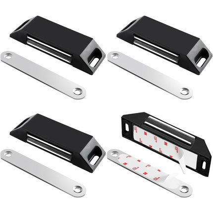 Magnetic Door Catches 4 Pack No Drilling Kitchen Cupboard Magnet Strong Magnet Closure For Cupboard Door, Drawer,.