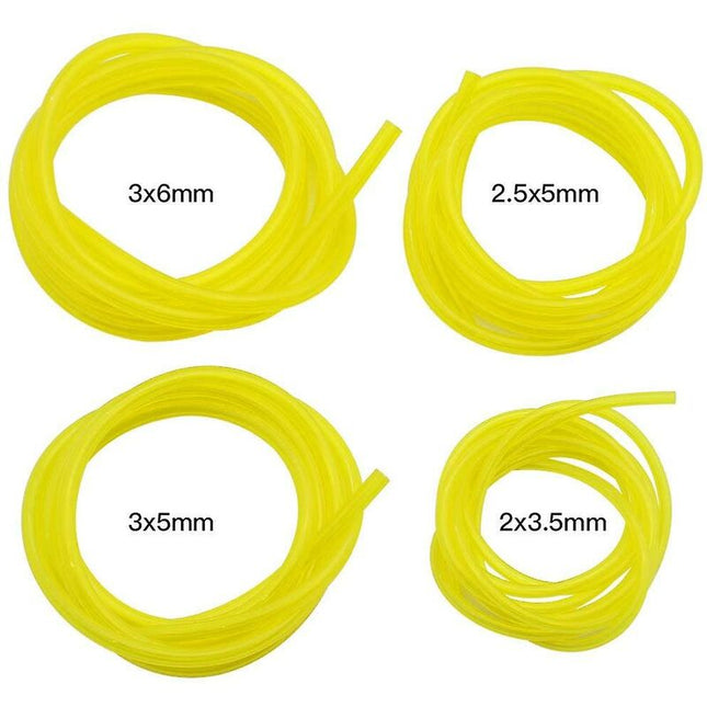 4 pcs Fuel Hose, 1.5M Length Universal Fuel Hose Garden Tool For Blower Trimmer Chainsaw Lawn Mower Accessories, Light.