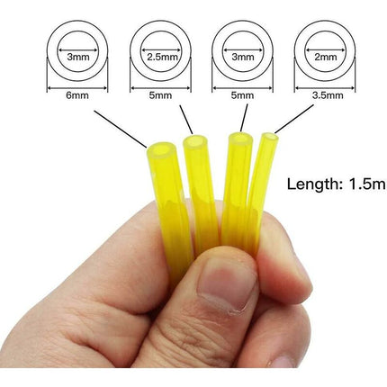 4 pcs Fuel Hose, 1.5M Length Universal Fuel Hose Garden Tool For Blower Trimmer Chainsaw Lawn Mower Accessories, Light.