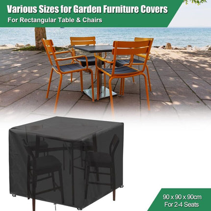 Square Garden Table Cover, Waterproof Garden Furniture Cover, Anti-Uv, Oxford Fabric Outdoor Garden Furniture Table.