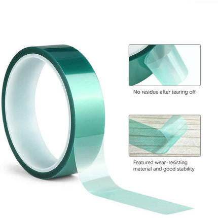 2 ROlls Green High Temperature Polyester Masking Tape Pet Powder Coated Ideal For Painting, Anodizing Applications.