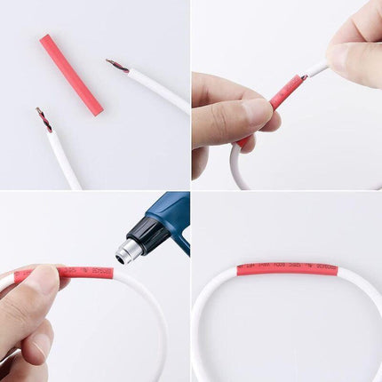 Heat Shrink Tubing, Electrical Insulation Heat Shrinkable Wrap Cable Tube, 2:1 Shrink Ratio, 5 Colors, 12 Sizes 750.