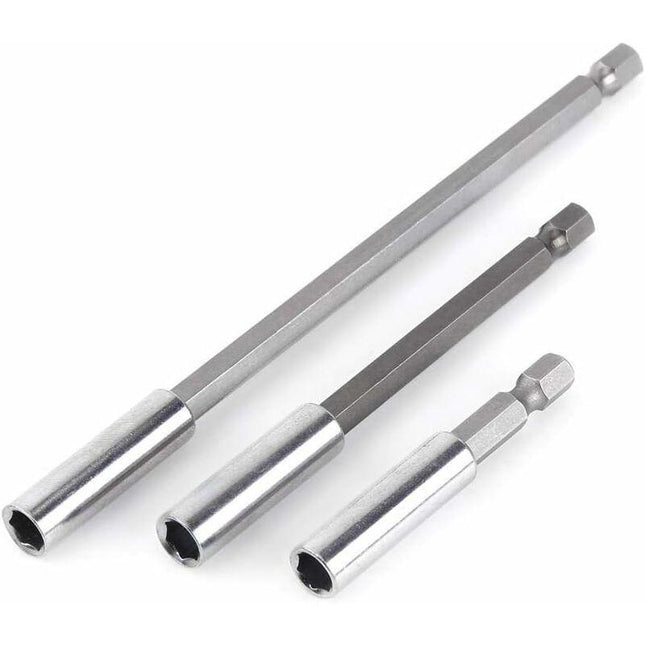 3 pcs 1/4" Magnetic Bit Holder Screwdriver Extension Hex Shank 60Mm 100Mm 150Mm Screwdriver Bit Extension.