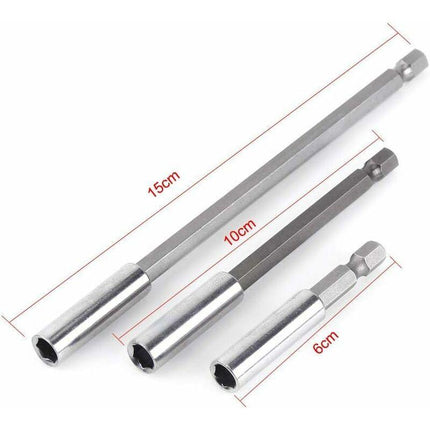 3 pcs 1/4" Magnetic Bit Holder Screwdriver Extension Hex Shank 60Mm 100Mm 150Mm Screwdriver Bit Extension.
