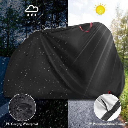 Waterproof Bike Cover Outdoor Protective Cover For 1 Or 2 Bikes 210D Nylon Bicycle Rain Cover With Lock Holes.