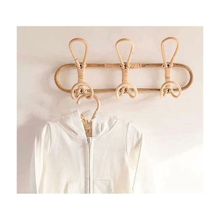 Rattan Wall Hooks Wall Coat Rack Wall Hook For Kids Clothes Hats And Clothing.