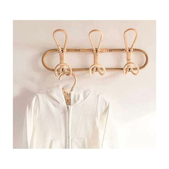 Rattan Wall Hooks Wall Coat Rack Wall Hook For Kids Clothes Hats And Clothing.