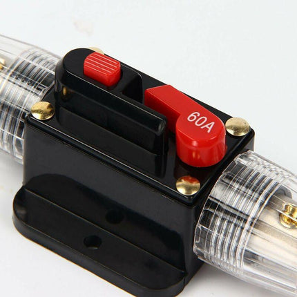 Car Circuit Breaker 12V - 24V Dc Car Protection With Manual Reset Switch Fuse 60A.