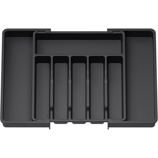 Cutlery Tray, Expandable Utensil Tray For Drawer, Adjustable Drawer Organizer For Kitchen, Compact Plastic Storage For.