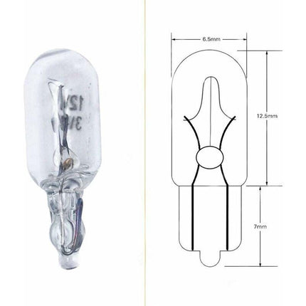 10 pcs T6.5 Car DAshboard Light 3W Indicator Light 12V Side Lights Car Accessories.