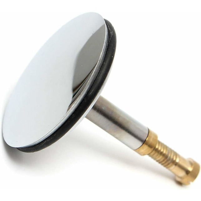 Universal Bathtub Plug Ø 43 Mm, Brass Drain Plug With Chrome-Plated Surface, Rustproof, For Regular Bathtub Drainage,.