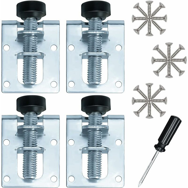 Adjustable Furniture Leveling Feet Galvanized Iron M10 Levelers For Furniture, Tables, Cabinets, Workbenches And.