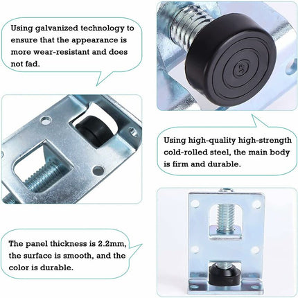 Adjustable Furniture Leveling Feet Galvanized Iron M10 Levelers For Furniture, Tables, Cabinets, Workbenches And.