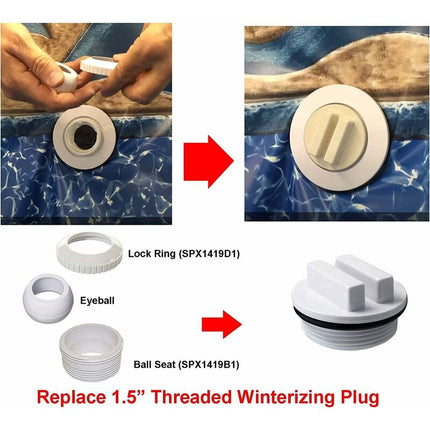 Winterizing Plug And Pool Filter Sp1022C With O-Ring For Winterizing Pools During The Winter Season And For Most.